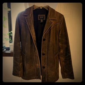 AE Distressed Leather Jacket